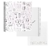 Jot & Mark 8.5"" x 11"" 3 Ring Recipe Binder with Spill-Proof Clear Binder