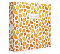 Jot & Mark 8.5" x 11" Sturdy 3 Ring Recipe Binder with Spill-Proof Clear Binder Sleeves Sheet Protector, 30 Dual-Sided Recipe Card Pages for Written & Printed Recipes, Tabbed Dividers, Lemon Twist