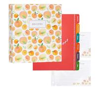 Jot & Mark 8.5"" x 9.5"" 3 Ring Recipe Binder with 50 Matching 4x6 inch