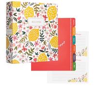 Jot & Mark 8.5"" x 9.5"" 3 Ring Recipe Binder with 50 Matching 4x6 inch