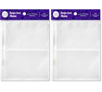 Jot & Mark Binder Page Protectors for 4x6 Recipe Cards or Photos (50 Count) - Crystal Clear Plastic Archival Sleeves fit 3 Ring Binders (8.5" x 9.5", 2 Pocket) - Recipe Card Holder (Pack of 2)