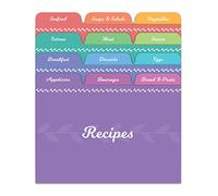 Jot & Mark Recipe Card Dividers | 24 Tabs per Set, Works with 4x6 Inch Cards, Helps Organize Recipe Box (Rainbow)