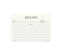 Jot & Mark Recipe Cards 4x6 Inches Blank Double Sided, 50 Count (Modern Minimal)