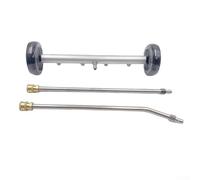 Jotekonoby 1/4 Inch High Pressure Chassis Cleaner for Cars and Trucks, 4-Port 2-in-1 Floor & Undercarriage Washing Nozzle, Metal Vehicle Underbody Cleaning Tool(Black)