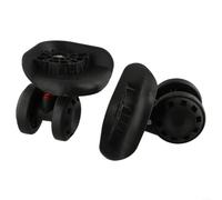 Jotekonoby 1 Pair Suitcase Replacement Wheels Plastic Quiet Rotating Casters 8.5Cm Total Height 5.6Cm Diameter For Fixing Broken Luggage Trolley Parts Black