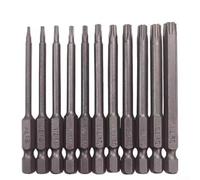 Jotekonoby 11pcs 75mm Magnetic Hex Shank Screwdriver Bit Set for Torx T6 to T40, 1/4 Inch Insert Steel Precision Driver Kit, Hand Tool Repair Set