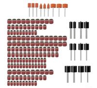 Jotekonoby 159PCS Sanding Drum Set for Rotary Tools with Aluminum Oxide Sleeves Multi Grit Wood Sanding Kit 1/4 Inch 3/8 Inch Mandrels Compatible with for Dremel