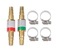 Jotekonoby 2 Pcs Flashback Arrestors with 4 Clamps for Oxygen and Acetylene Propane Welding Equipment, Brass Construction with Check Valve Mechan