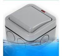 Jotekonoby 20A 1 Gang Weatherproof Junction Box Outdoor Switch IP66 Rated Electrical Enclosure for Splashproof Wall Mount Use ABS Waterproof Switch Box