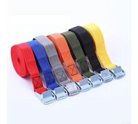 Jotekonoby 2M Ratchet Tie Down Straps 250 LBS Load Capacity Heavy Duty Polyester Webbing with Zinc Iron Buckle for Canoe Raft Trailer Motorcycle ATV