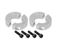 Jotekonoby 2Pcs 25Mm Aluminum Alloy Double Split Clamp Collar Sleeve Retaining Rings for Shaft Fixing and Mechanical Applications