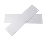 Jotekonoby 2pcs Door Finger Push Plate with Screw, Fire Door Finger Plate， Push Plate Stainless Steel Brushed Plate Door/Bottom Door Protection - Square Corner