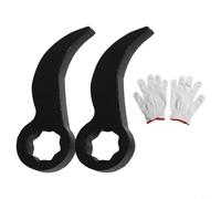 Jotekonoby 2pcs Pry Bar Wrench Adapter Head for Steel Inch Chrome Crowbar Removal Gadget Having Construction Drive Vanadium 1/2 Gloves Adjust (A)