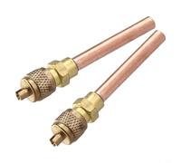 Jotekonoby 2Pcs Service Access Valve 1/4" SAE X 1/4" Od X 78Mm Stem Core for Ac Refrigeration and for HVAC Systems with Copper Construction