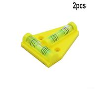 Jotekonoby 2Pcs T-Shaped Horizontal Bubble for Level with 30Min Accuracy for Pictures, Tvs and Caravans, Mini Triangle Level for Woodworking(Yellow)