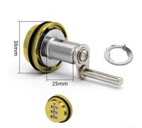 Jotekonoby 3 Digit Combination Lock with Resettable Code for Mailbox, Cabinet and Drawer Security - Zinc Alloy Construction for Secure Storage in Caravans,(Gold)
