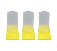 Jotekonoby 3 Pack Bee Water Feeder, Plastic Hive Entrance Honey Feeder, Yellow Beehive Drinker, For Bee Health And Productivity, Easy To Use
