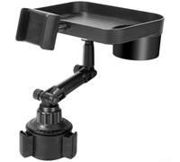 Jotekonoby 360 Degree Swivel Mount Rotating Car Cup Holder Dual Layer | Two Tier Storage Solution, Vehicle Slot Filler Gadget, Rotating Car Cup Holder, Dual Layer Drink Organizer, Expandable
