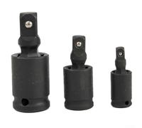 Jotekonoby 3pcs 1/2" 3/8" 1/4 Inch Drive Swivel Joint Air Socket Set