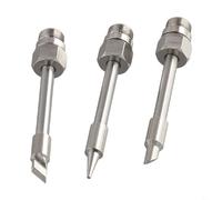 Jotekonoby 3PCS 510 Interface Soldering Iron Tips Mini Portable M7 Thread Silver Plated Copper for Battery Operated Soldering Iron