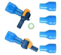 Jotekonoby 4 Pack Bite Valve Nozzle Kit with Straight and Angled Hose Connectors for Hydration Bladder, Silicone Leak-Resistant Replacement Compatible with W(JC-062)