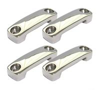 Jotekonoby 4 Pack Top Strap Pad Eyes, Resistant Marine Hardware, For Boats Yachts And Kayaks, Includes 8 Mounting Screws, 316 Stainless Steel