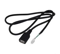 Jotekonoby 4 Pin USB Car Adapter Extension Cable Connector for Car Stereo Dashboard Mount Fitment Black ABS Material Direct Installation