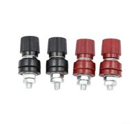 Jotekonoby 4Pcs 6Mm Power Terminal Connector Male Screw Type Audio Binding Post Insulated Brass Red Black M6 Thread For Cars RVs Battery Panels Solar