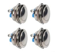 Jotekonoby 4Pics Self-Recovery Metal Doorbell Button Power Push Switch with Cable For Home Improvement and Building Hardware