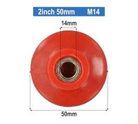Jotekonoby 50mm 2 Inch Backing Pad Hook Loop Sanding Disc Holder M10 M14 Thread Orbital Sander Car Polisher Pad Holder for Grinding Polishing Accessories(M14)