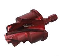 Jotekonoby 6.35mm Hex Shank Drill Bit for Water Pipe Expansion Tool, Three Blade Spiral Groove Plumbing Drill with Precision Center Punch, High Speed Steel 1/4(32MM)