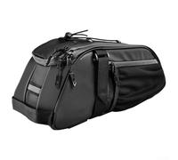 Jotekonoby 600D Oxford Cloth Bike Pannier Bag for Cycling, Waterproof Saddle Bag with Reflective Strip, Fits Rear Bike Rack, 35 x 12.5 x 14 cm, Black