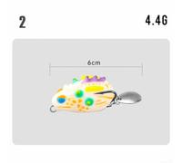 Jotekonoby 6cm/4.4g Frog Lure - Realistic Swimming Action for Bass & Snakehead Fishing(A)