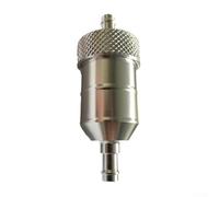 Jotekonoby 8mm Motorcycle Inline Fuel Filter Aluminium Alloy Silver for Motorbike Moped ATV UTV Dirt Small Engine 5/16 Inlet Outlet 75mm Housing
