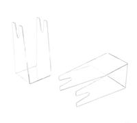 Jotekonoby Acrylic Paddle Display Stand for Table Tennis Rackets, Clear 2PCS/4PCS Holder Base for Ping Pong Bats, Easy to Clean Racket Stand for Home, Sports(2PCS)