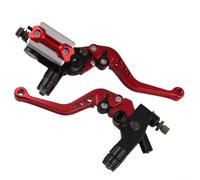 Jotekonoby Adjustable Hydraulic Brake and Clutch Lever for Most Motorcycles, 7/8 Inch Handlebar Compatible, Fitment with Tool- Installation(RED)