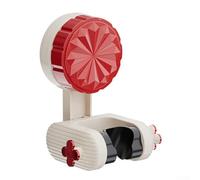 Jotekonoby Adjustable Shower Head Holder for Bathroom with Suction Cup Mount, Rotating & Tilt Design, Compatible with Most Shower Heads, Black(RED)