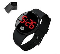 Jotekonoby Aesthetic Large Screen LED Watch Suitable for Both Male and Female Students (Black red)