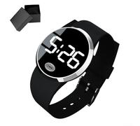Jotekonoby Aesthetic Large Screen LED Watch Suitable for Both Male and Female Students (Silver White)