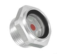 Jotekonoby Air Compressor Oil Sight Glass with 3/4" for NPT Thread Aluminum Oil Level Gauge and Polycarbonate View for Industrial Equipment and Agricultural Air