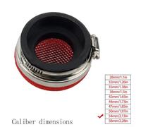Jotekonoby Air Filter for 2 Engine, Fitment Replacement for Motorcycle Scooter and Mini For Bike - Red Sponge Air Filter Compatible with 28mm to(54MM)