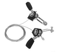 Jotekonoby Aluminium Alloy 3x6/3x7 Thumb Shifter Levers for Derailleur, 18/21 Speed Compatible with 22.2mm Handlebar, Includes Stainless Steel Cable