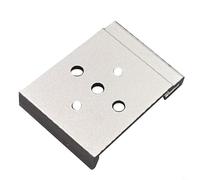 Jotekonoby Aluminum Alloy DIN Rail Clip for C45 Guide Rail - 35mm Guide Rail Buckle with Oxidation Sandblasted Finish for Industrial Circuit Board and Electronic Switch(Silver)