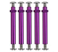 Jotekonoby Aluminum Alloy Fishing Reel Handle Knob Shaft 4mm Compatible with Daiwa for Baitcasting Reels 5pcs Set Black/purple/gold/silver/red 29 (PURPLE)