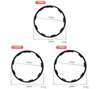 Jotekonoby Aluminum Alloy Freewheel Spacer for Bicycle Freehub Body, 1.5mm 2.5mm Hub Washer Set in Black and Blue, For Bike Bottom Bracket Adjuster Shim Compatible(Black 1+1.5+2MM)