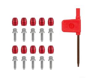 Jotekonoby Aluminum Alloy Olive Head Red Brake Insert Kit for sram Aluminum | Lightweight aluminum olive head, vibrant red color, consistent fit, resistant, precision cut