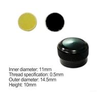 Jotekonoby Aluminum Alloy Spool Tension Adjustment Knob with Gasket for Casting Reels 11mm Inner Diameter 0.5mm Thread Pitch Fishing Reel Fine Tuning Part(black)