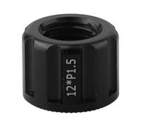 Jotekonoby Aluminum Alloy Thru Axle Replacement, Bike Axle Fixing Nut, Bicycle Fork Dropout Nut, Black Bike Wheel Axle Cap, Threaded Axle End Cap(M12x1.5mm)