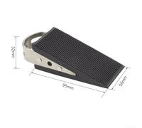 Jotekonoby Anti-Slip Rubber Door Stopper with Stainless Steel Construction for Wooden Doors and Wall Protection, Multiple Color Choices Available(Silver)