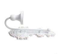 Jotekonoby Antique Wall Candle Holder, Robust Cast Iron Build, Elegant Vintage White Tone, Holds Standard Taper Candle, Perfect For Kitchen Or Bathroom Decor(White)